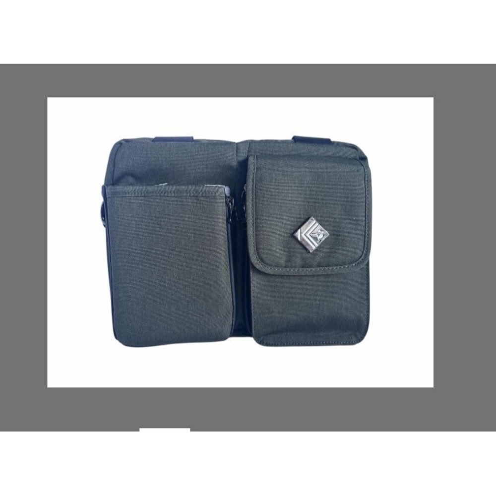 The KangaLife Nylon Traveler‎ Messenger Bag Olive NEW RFID Wallet Bottle Pocket